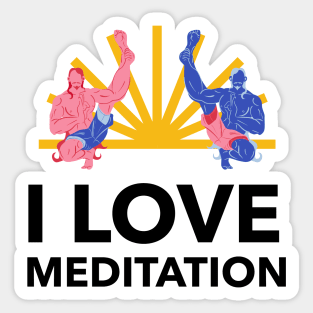 I Love Meditation Sticker